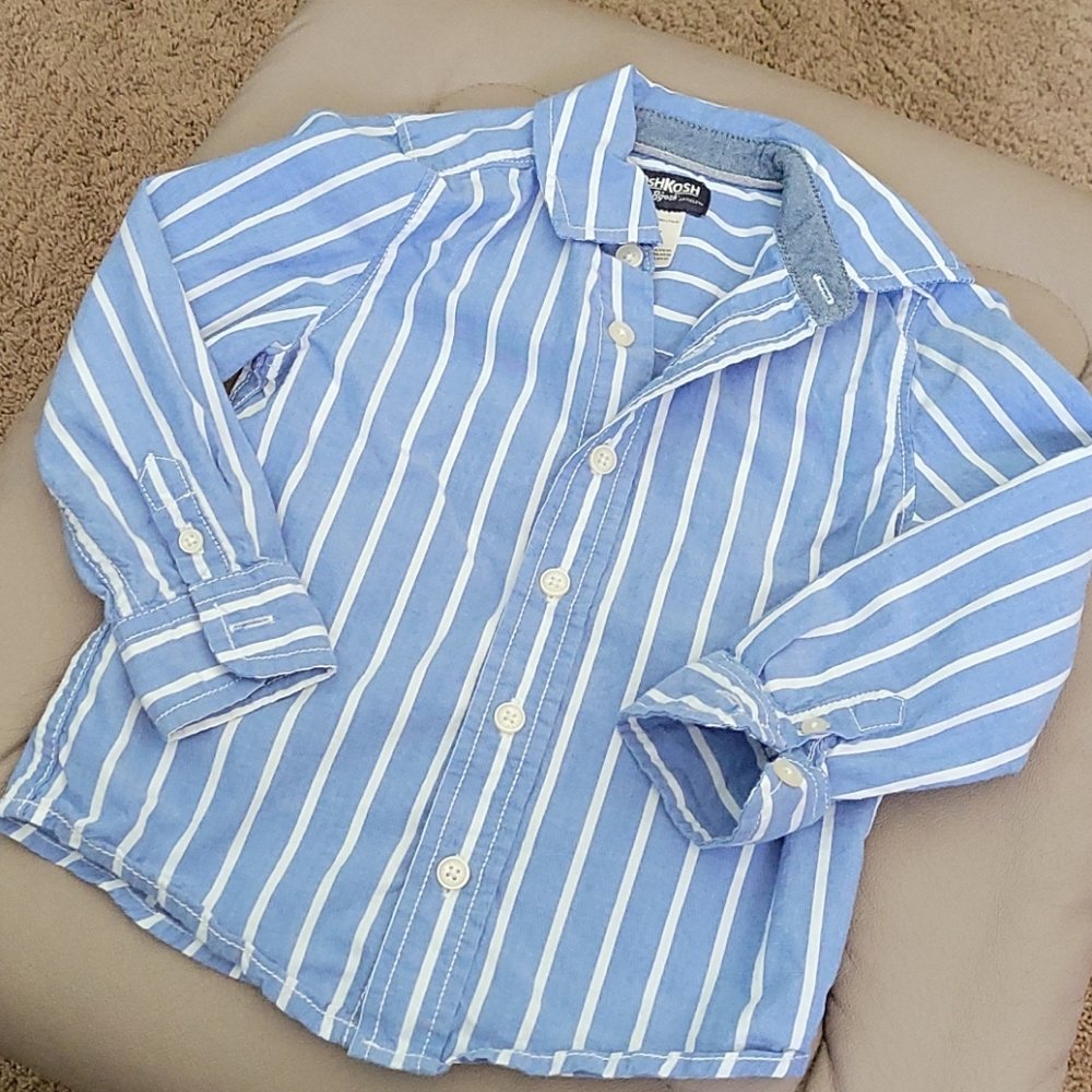 Blue and white striped shirt